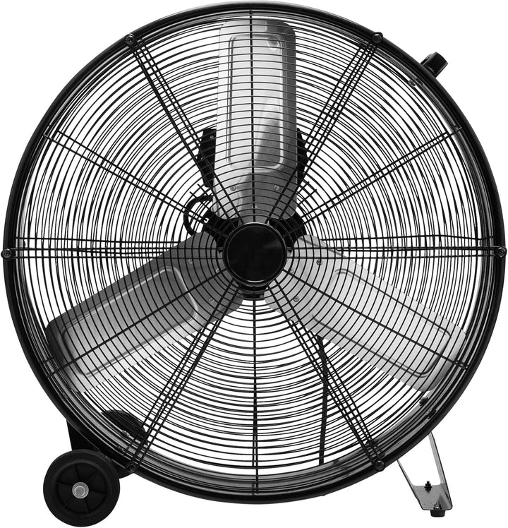 GOPLUS Trommelventilator, Ø 59 cm Standventilator mit 3 Windgeschwindigkeiten, Industriell Bodenvent