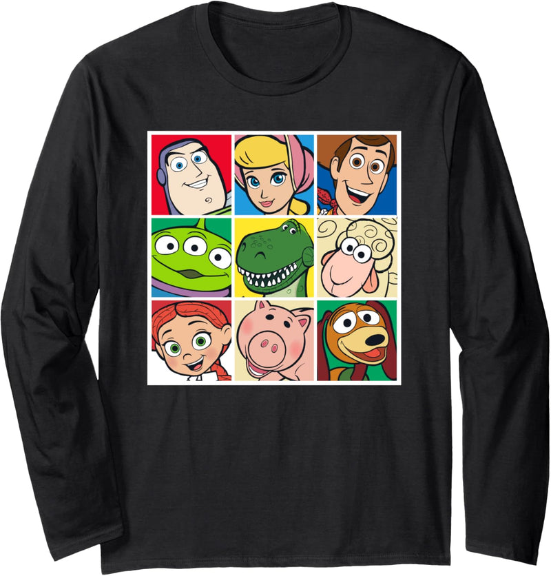 Disney Pixar Toy Story Cast Character Grid Langarmshirt