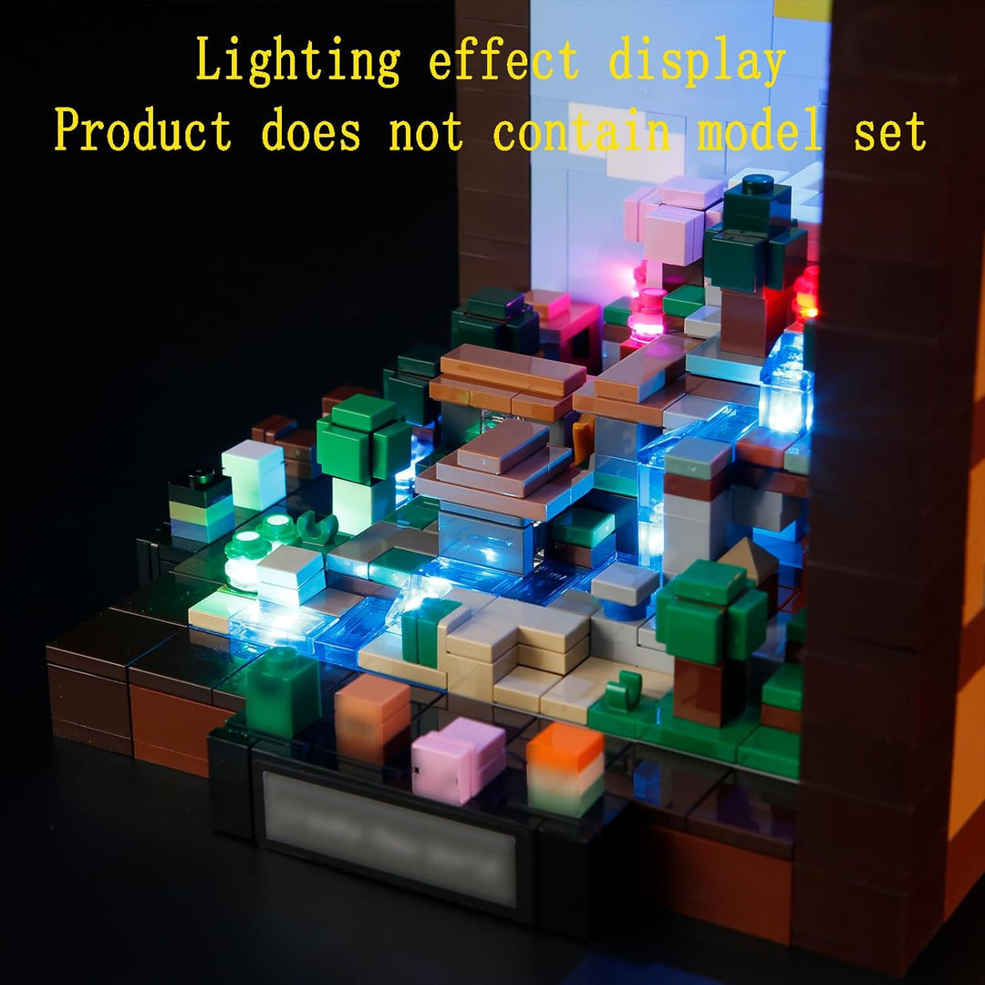 GEAMENT LED Licht-Set Kompatibel mit Lego Minecraft Die Werkbank (The Crafting Table) 21265 Baustein