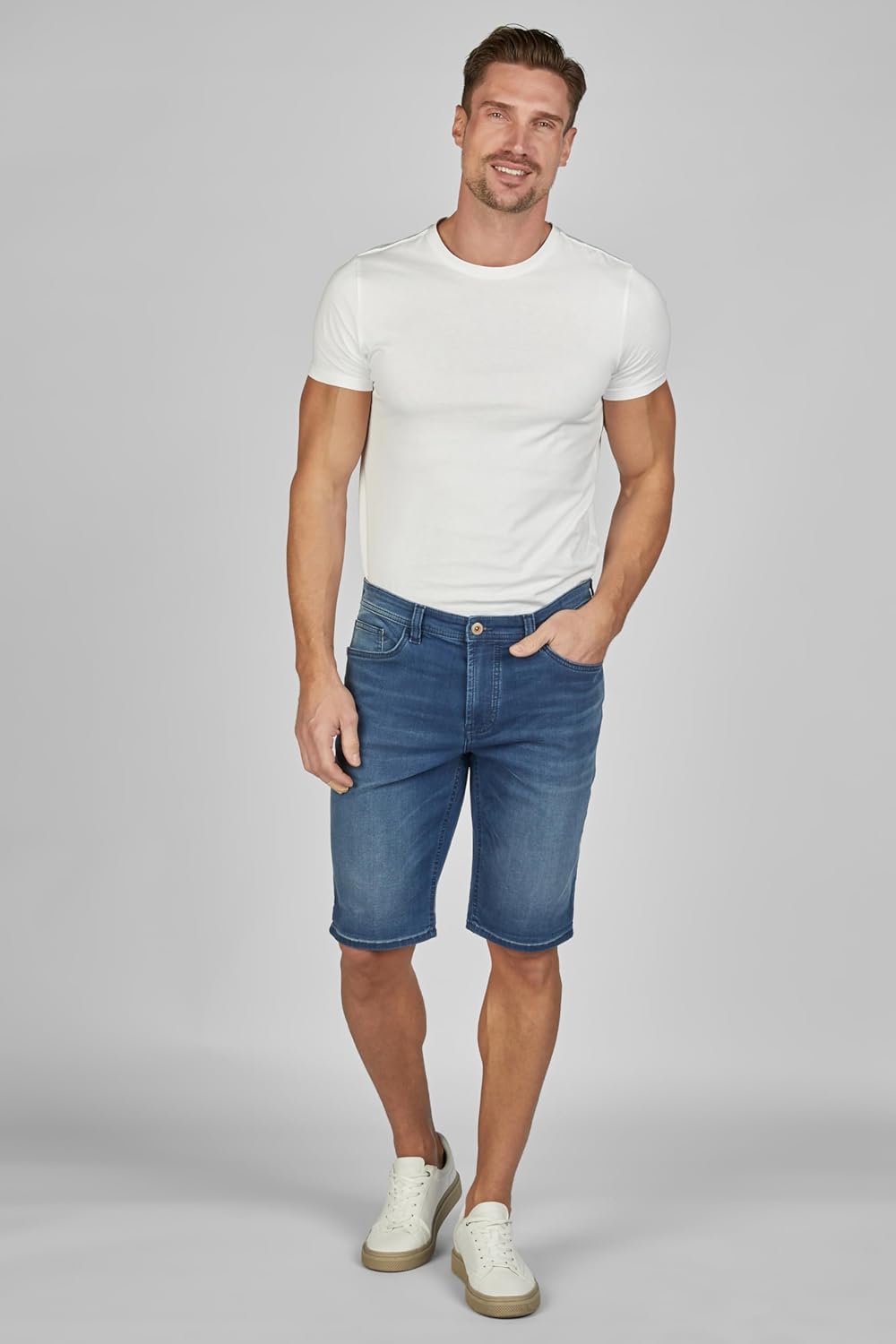 Hattric Herren 5-Pocket-Shorts Jogg-Denim Mid Blue 29W, 29W