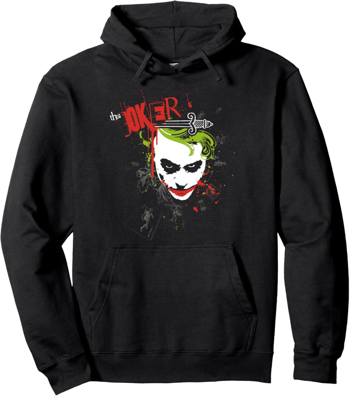 Batman Dark Knight Joker Cards & Deck Pullover Hoodie