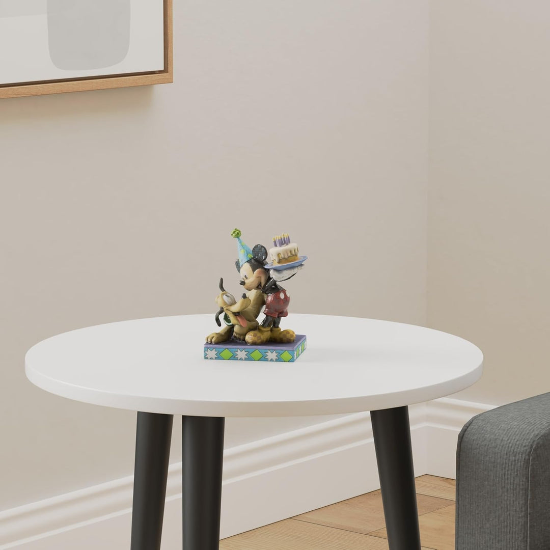 Disney Traditions Pluto and Mickey Birthday Figurine
