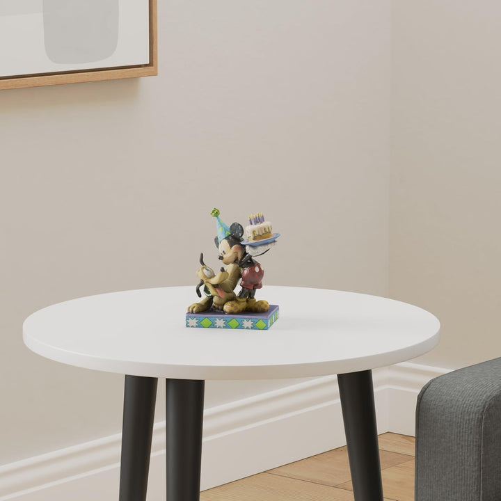 Disney Traditions Pluto and Mickey Birthday Figurine