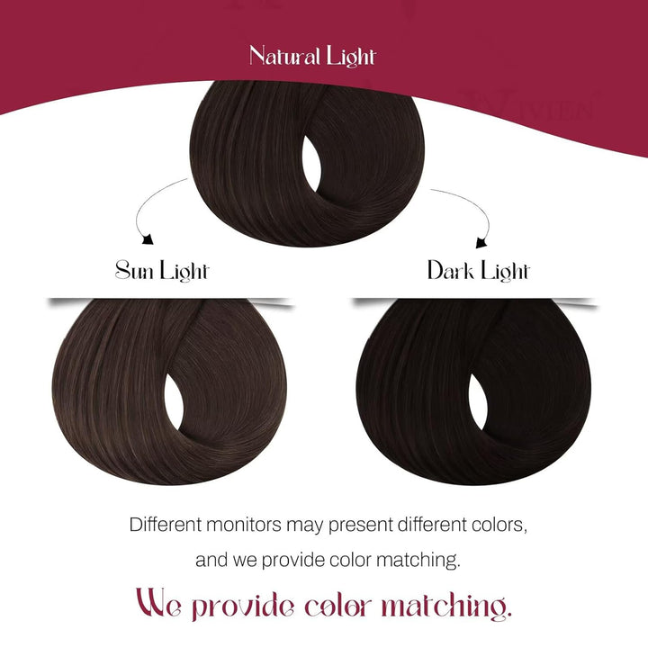Vivien Extensions Microring Echthaar Braun Microring Extensions Echthaar Dunkelstes Braun Echthaar M