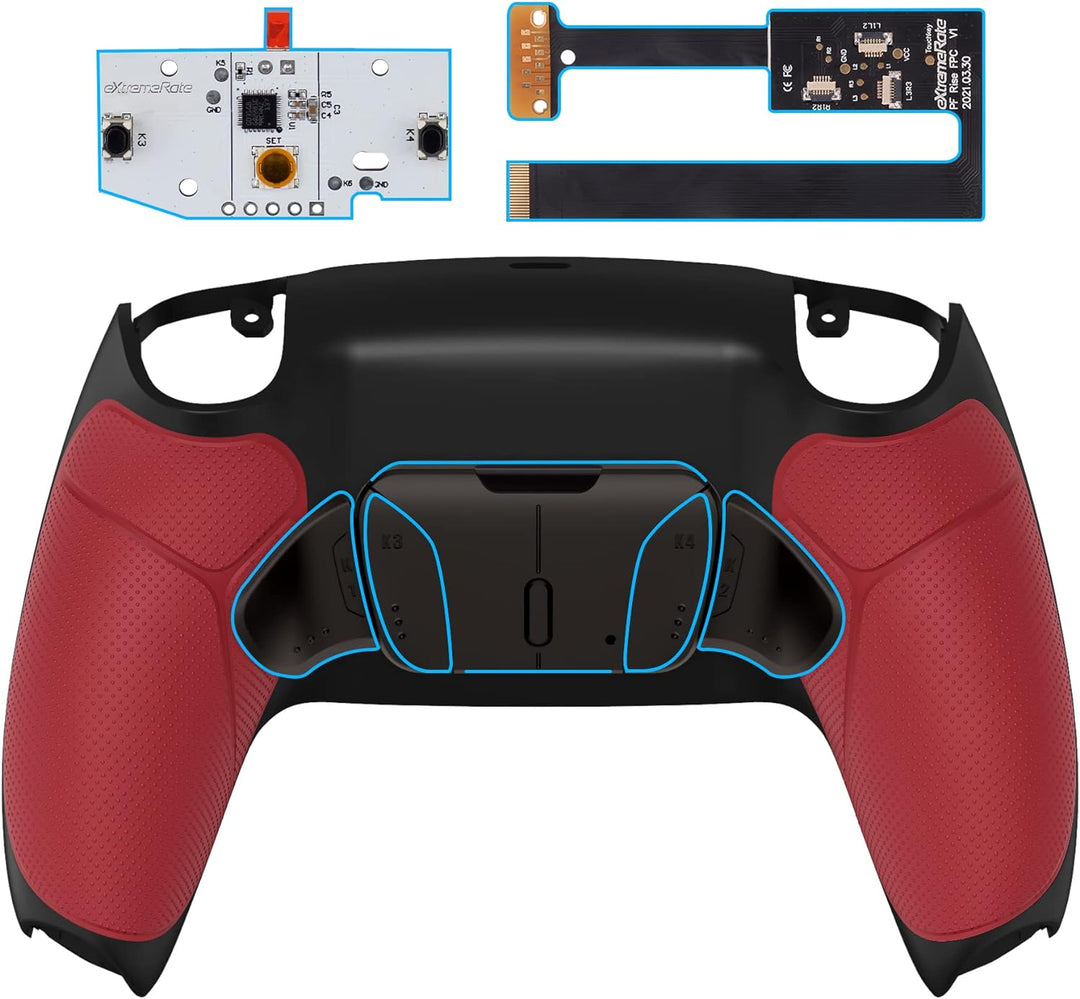 eXtremeRate Programmierbar RISE4 Remap Kit für ps5 Controller BDM-010/020,Real Metal Buttons(RMB) Re