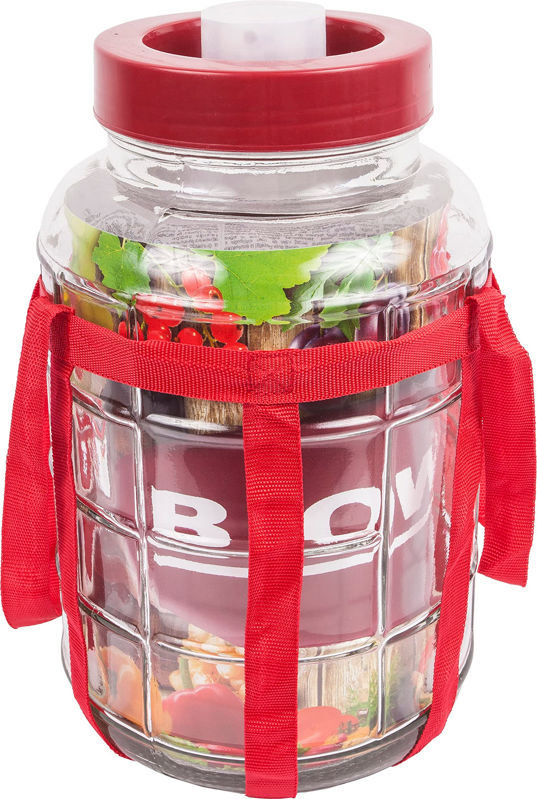 chomik Glasballon 5L Multifunktions +Stopfen+Glasgährrohr Gärballon Wein Bier Machen
