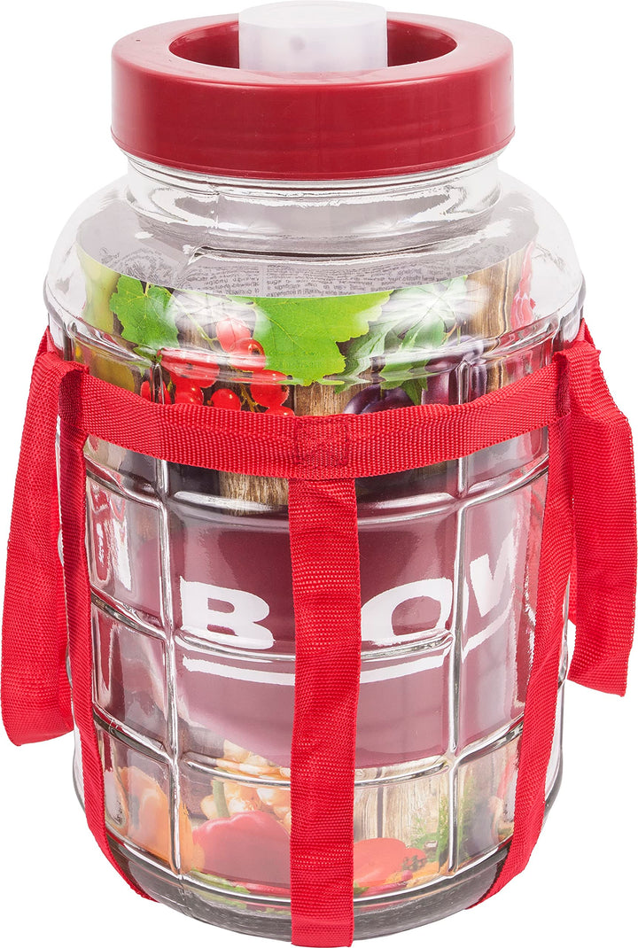 chomik Glasballon 5L Multifunktions +Stopfen+Glasgährrohr Gärballon Wein Bier Machen