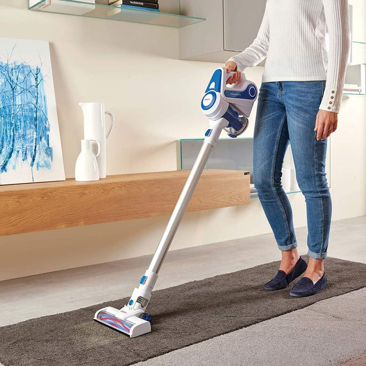 Polti PBEU0116 Forzaspira Slim SR90B Akkustaubsauger, Weiss/Blau