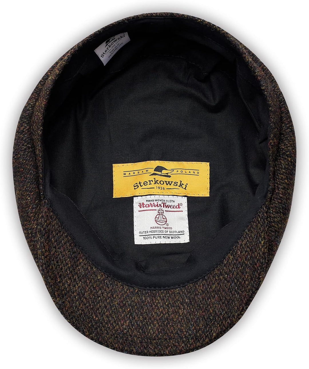 Sterkowski Shelby Mütze | Tweed Schiebermütze für Herren | Warm Elegant 100% Wolle Zeitungsjunge Kap