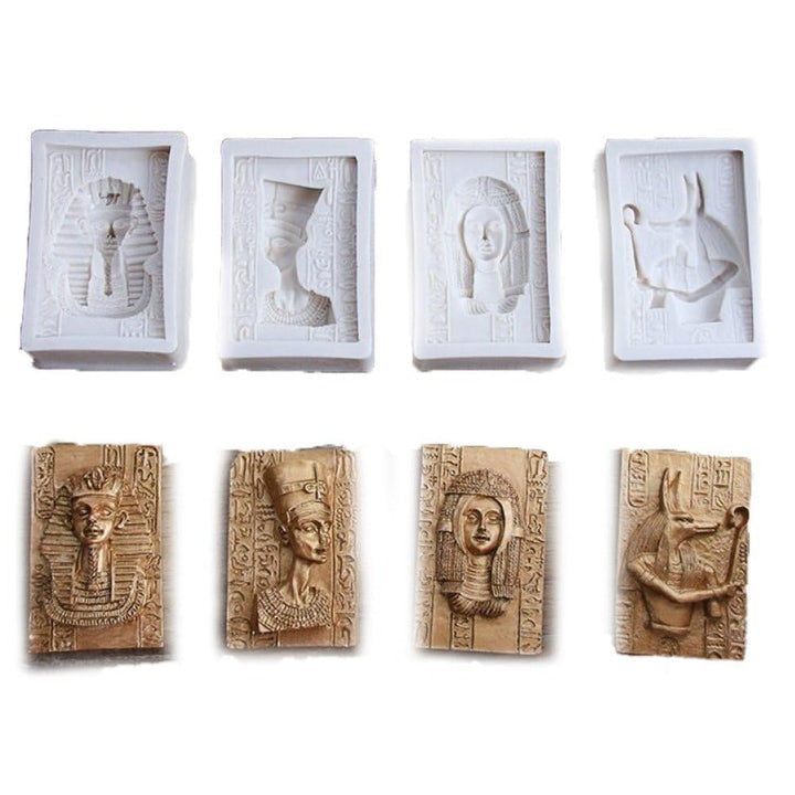 4 Stück Ägypten Sphinx Silikonform Göttin Form Süssigkeitenform Für Süssigkeiten Schokolade Fondant