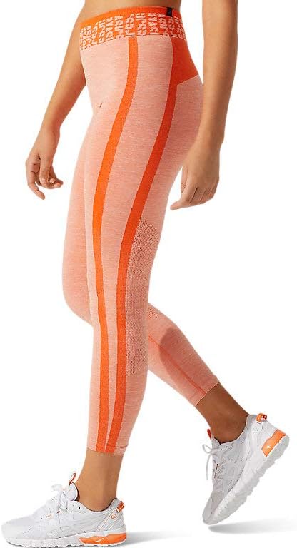 ASICS Collant sans coutures Femme Cropped Logo 17 Orange, 17 Orange