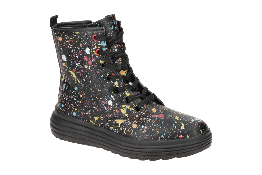 Geox Mädchen J Phaolae Girl AStiefeletten 28 EU Black Multicolor, 28 EU Black Multicolor