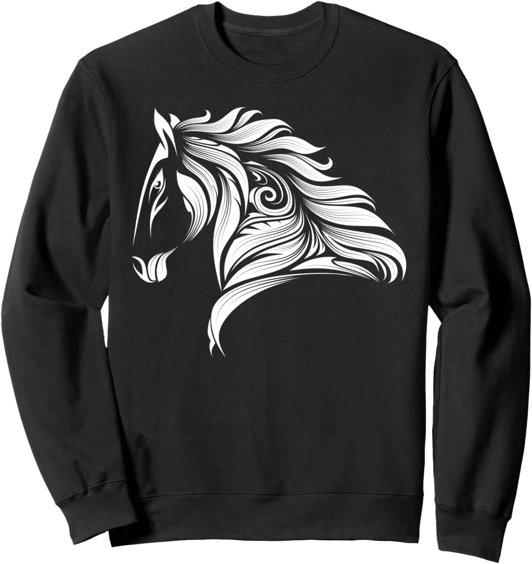 Pferd mit schöner Pferdemähne Sweatshirt