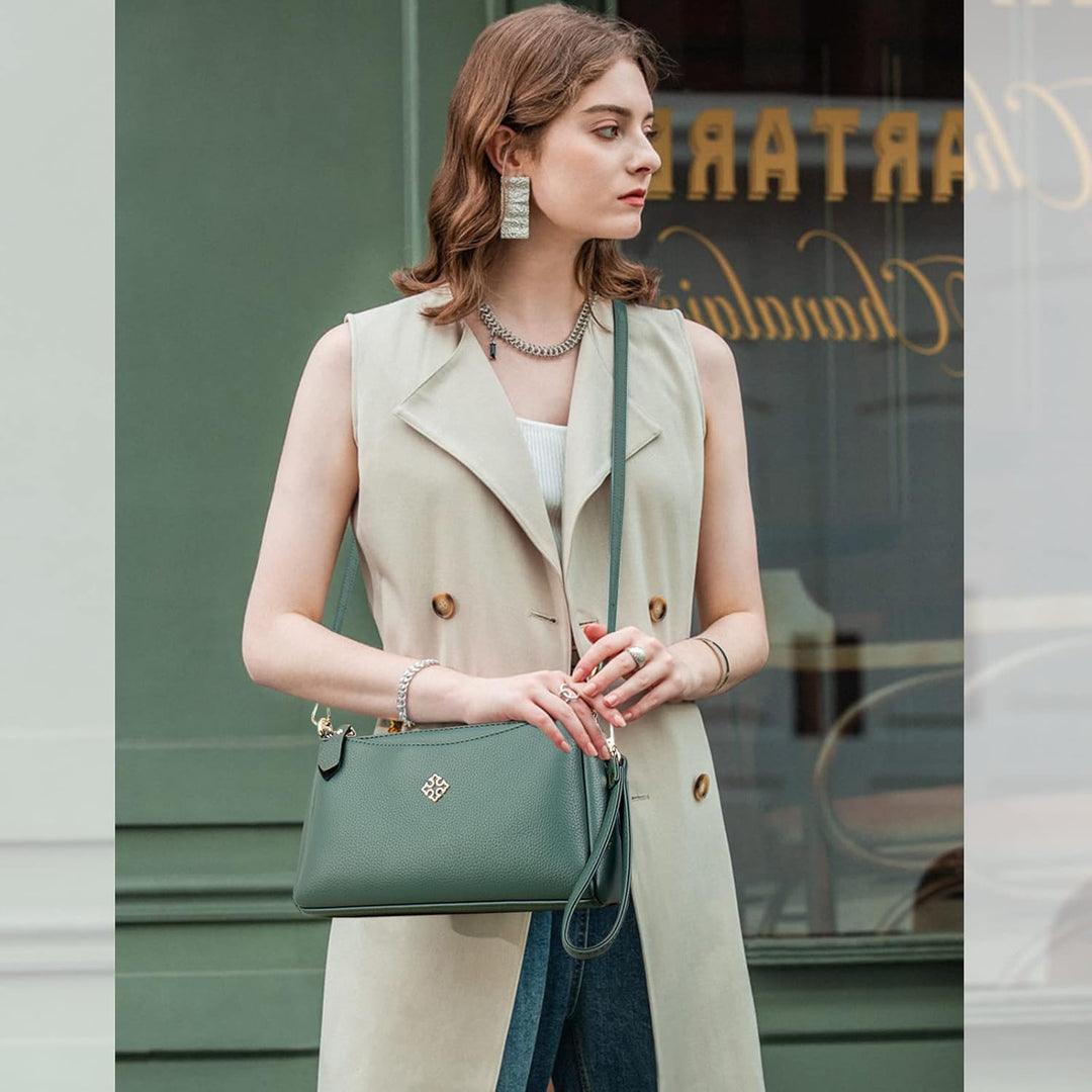 NICOLE & DORIS Handtasche Damen Klein Umhängetasche Multifunktionale Handy Tasche Schultertaschen PU