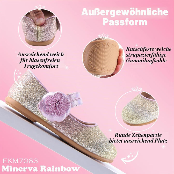 EIGHT KM EKM7063 Kleinkind Mädchen Kleid Schuhe Mary Jane Wohnungen Prinzessin Hochzeit Schuhe Balle
