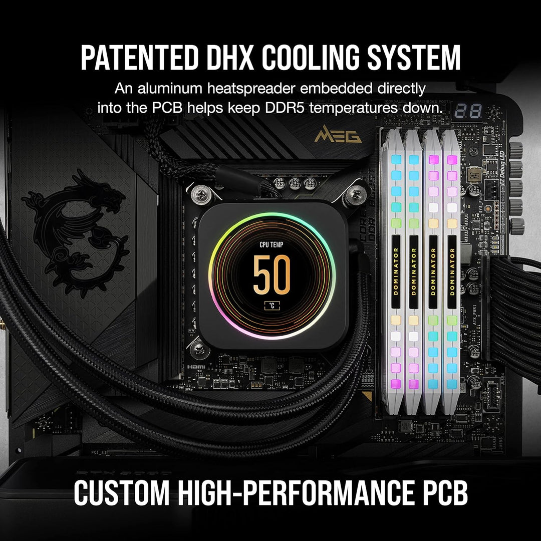Corsair Dominator Platinum RGB DDR5 RAM 32GB (2x16GB) 5200MHz CL40 Intel XMP iCUE Kompatibel Compute