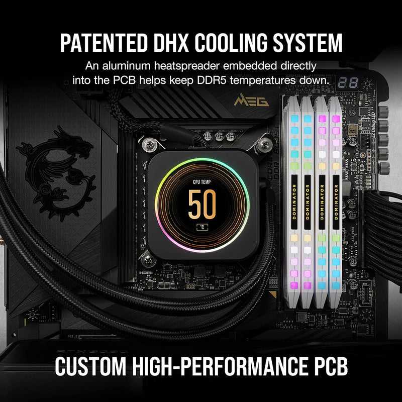 Corsair DOMINATOR PLATINUM RGB DDR5 RAM 32GB (2x16GB) 6200MHz CL36 Intel XMP iCUE Kompatibel Compute