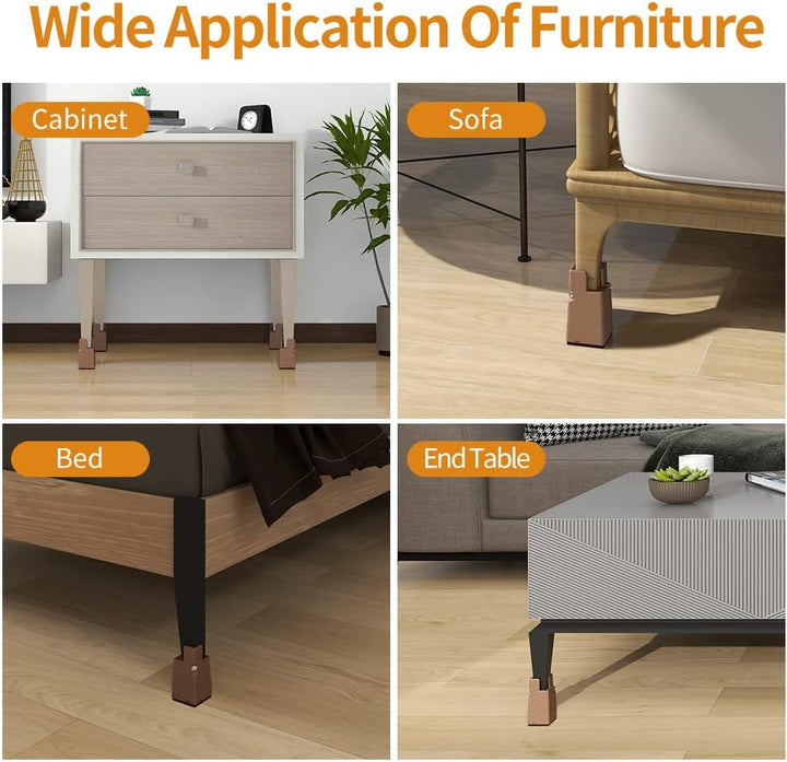 RCHYFEED Verstellbare Betterhöhung Möbelerhöhung 10cm mit Schraubklemme, Betterhöher 4 Zoll Schwerla