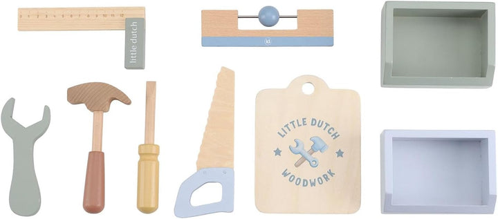 Little Dutch 2545 Holz Spielwerkbank mit Werkzeug - blau