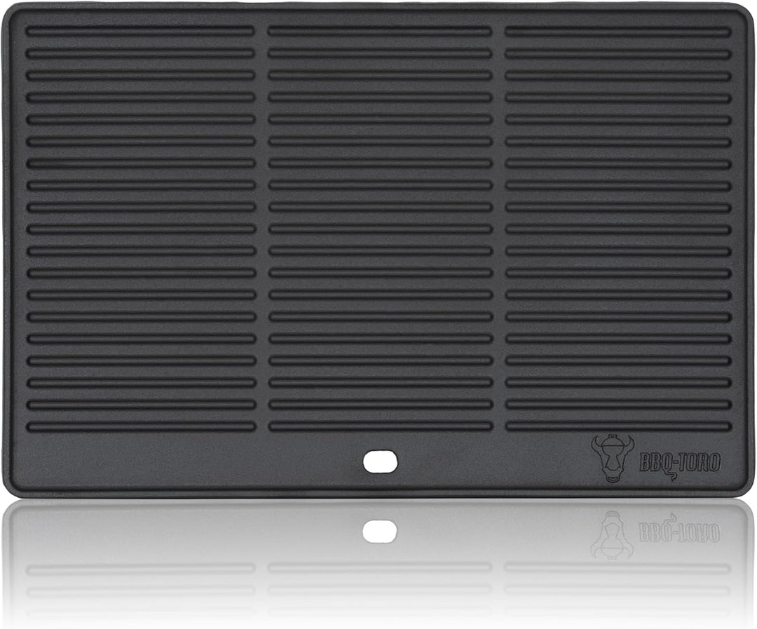 BBQ-Toro Gusseisen Grillplatte | 48,5 x 40 cm | Wendeplatte, beidseitig verwendbar | Rechteckig, Uni