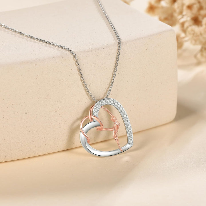 JERWLI Gymnastik Halskette Geschenke Gymnast Anhänger Schmuck Gymnastik Inspiration Team Geschenke f