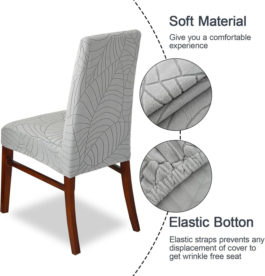 SHENGYIJING Stretch Set of 2 or 4 or 6 Waterproof Dining Chair Covers for Dining Room, Removable and