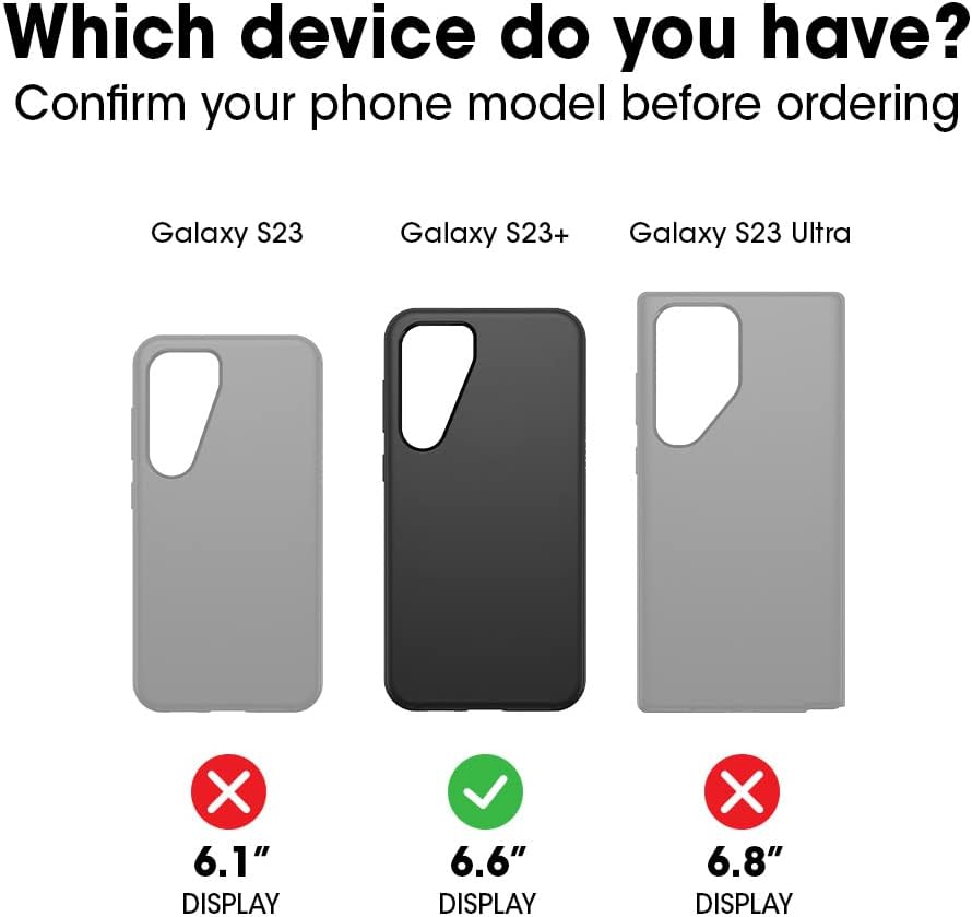 OtterBox Schutzhülle für Galaxy S23+ Commuter Serie, dünn, robust, Taschenfreundlich, mit Port-Schut