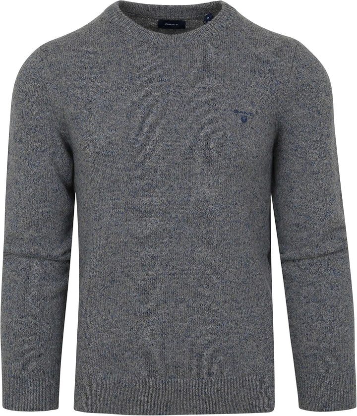 GANT Pullover Wolle Melange Grau - Grösse M - Herren - Bekleidung