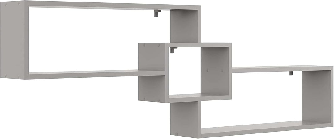 KUBUTKU Dekorativ Wandregal mit 3 Böden 158x53x18 Design Skandinavischer Modern für Wohnzimmer Küche