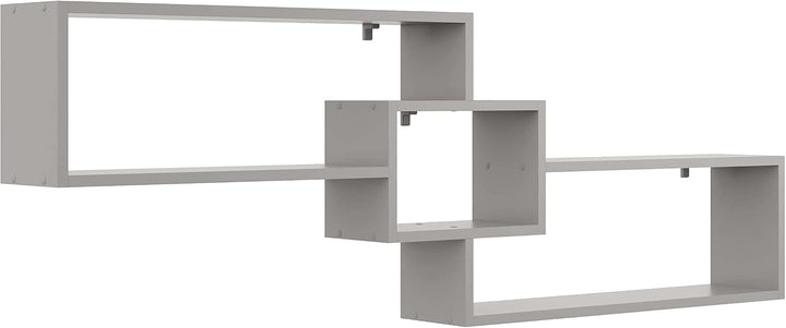 KUBUTKU Dekorativ Wandregal mit 3 Böden 158x53x18 Design Skandinavischer Modern für Wohnzimmer Küche