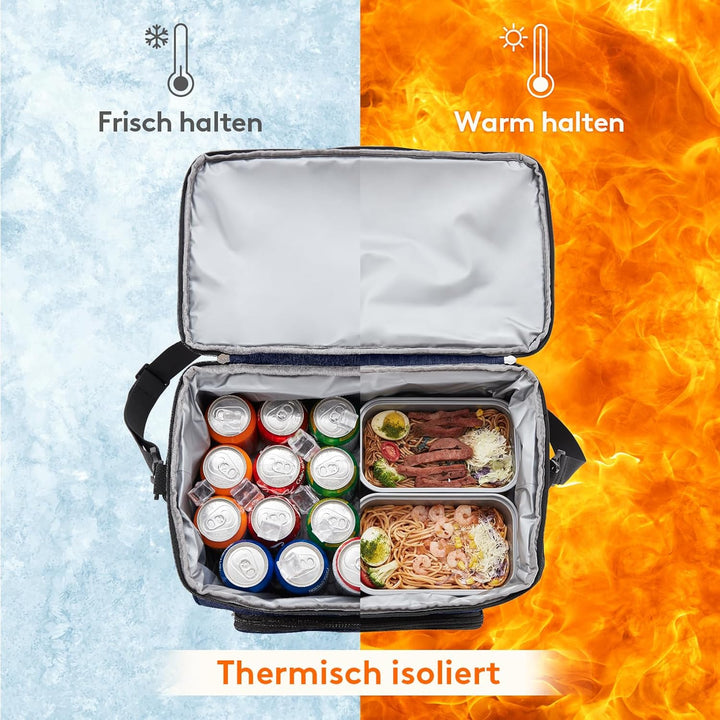 Lifewit grosse Kühltasche für 48 Dosen, isolierte Lunch-Tasche, leichte, tragbare Kühltasche, doppel