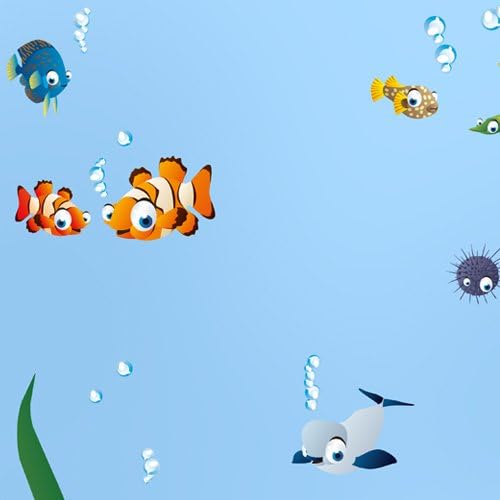 Wandkings Ozean Unterwasserwelt Wandsticker Megapack Set, 72 Aufkleber, Gesamtfläche 260 x 70 cm