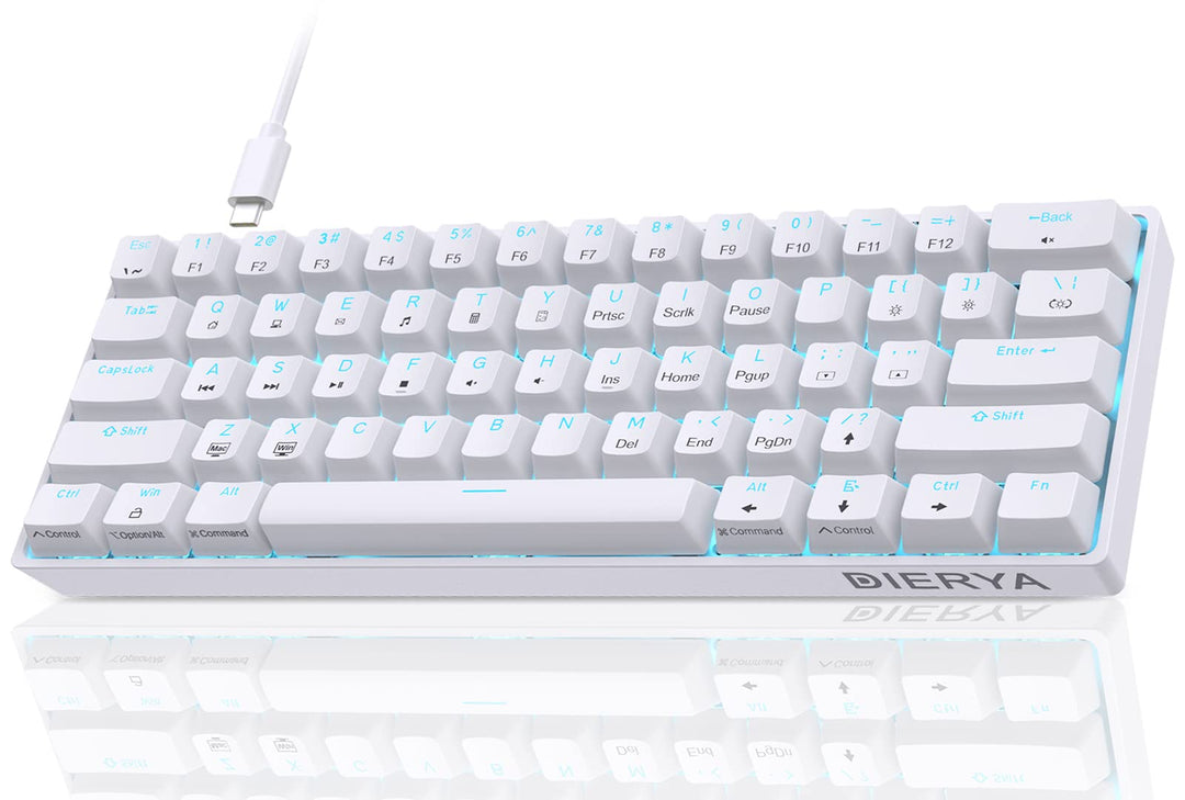 Dierya DK61se Gaming Tastatur,60% Prozent Mechanische Tastatur mit Red Linear Switch,Ultra-Compact M