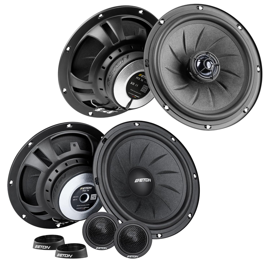 Mediadox Eton Front/Heck 16,5cm/165mm Auto Lautsprecher/Boxen/Speaker Komplett-Set kompatibel für In