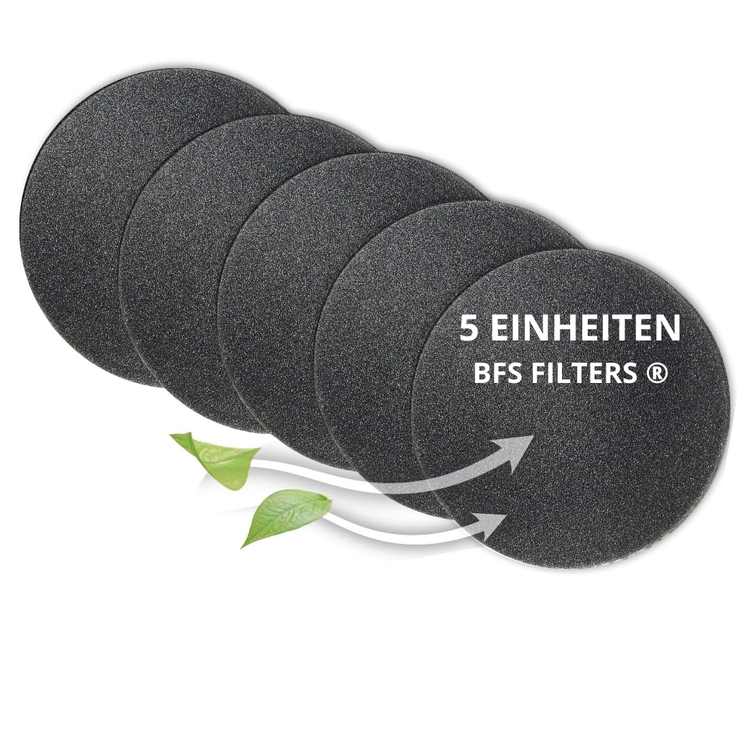 Pack mit 5 Ersatzfiltern für Pluggit EV100 / EV200 / EV500 / REV150 – Abmessungen ø135 mm, Filterkla