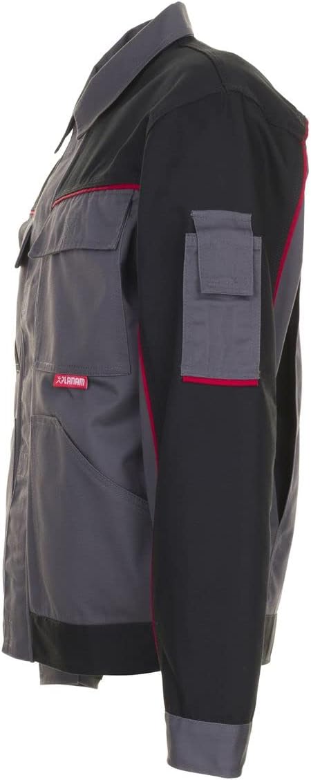 Planam 2312059 Highline Taillenjacke, Schiefer/Schwarz/Rot, Grösse 59