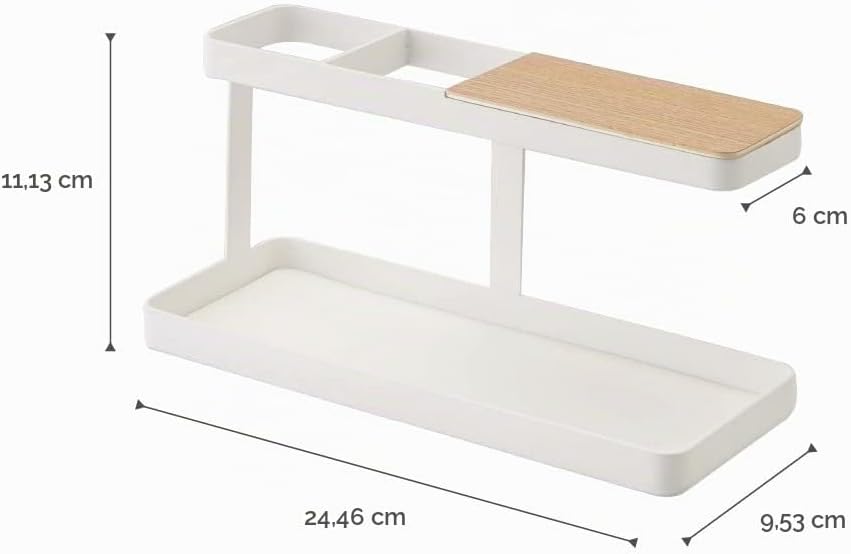 Yamazaki Tower Tisch-Organizer, Stahl, Weiss, One Size, Weiss
