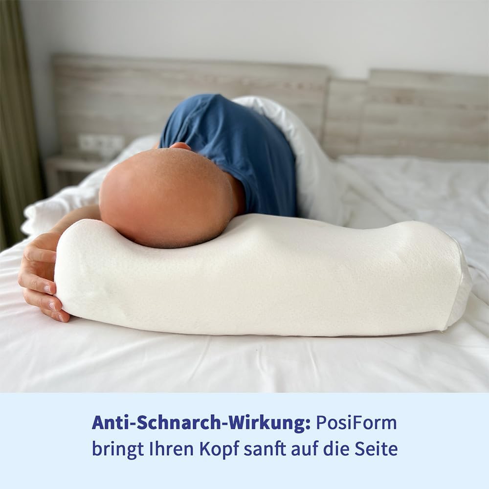 PosiForm Anti-Schnarch-Kissen + kostenloser 40-seitiger Anti-Schnarch Ratgeber von