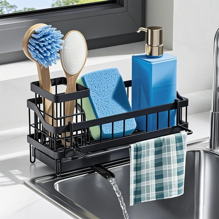 Spülbecken Organizer Küchen, Hängend & Landung Schwamm Haken, Selbst Drainage Spülorganizer, Kücheno