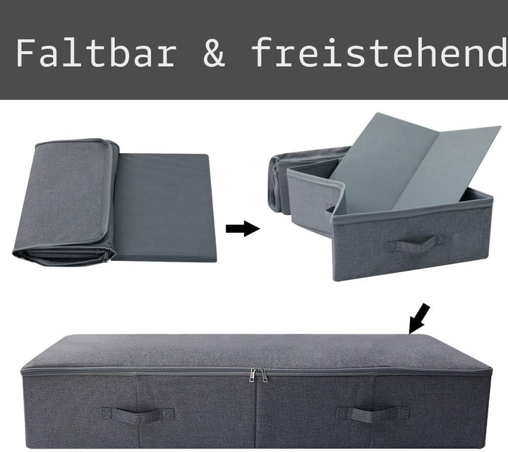 Large Unterbett Aufbewahrungsbehälter aus Leinen-Gewebe für Unterbettkommode mit für Bettwäsche/Klei