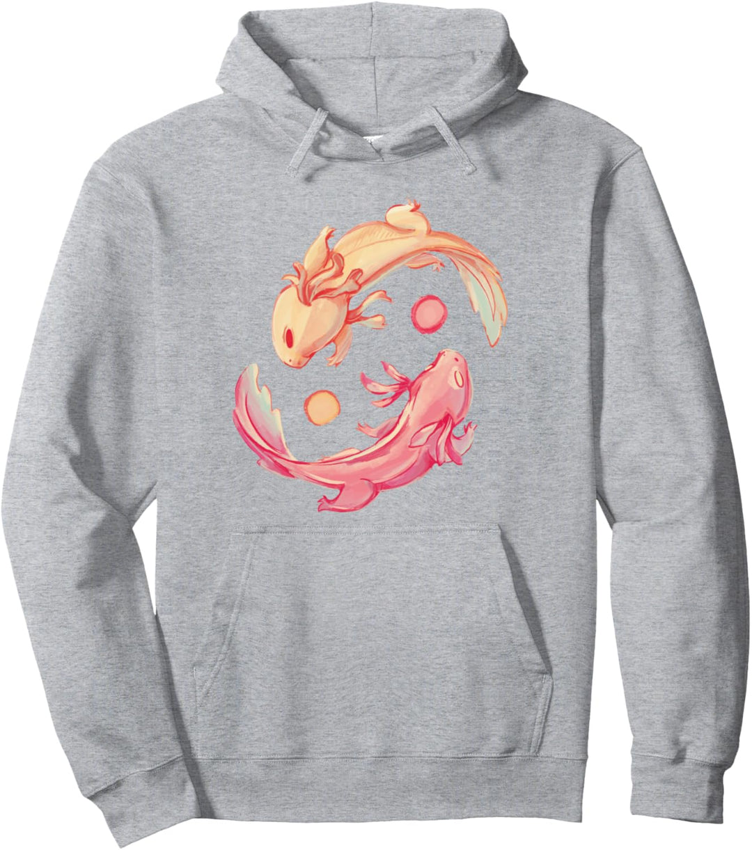 Axolotl Yin und Yang Pullover Hoodie