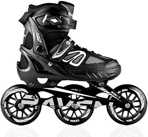 RAVEN Inlineskates Inliner optional als 2in1 Advance Big Wheels verstellbar Schwarz 35-39, Schwarz 3