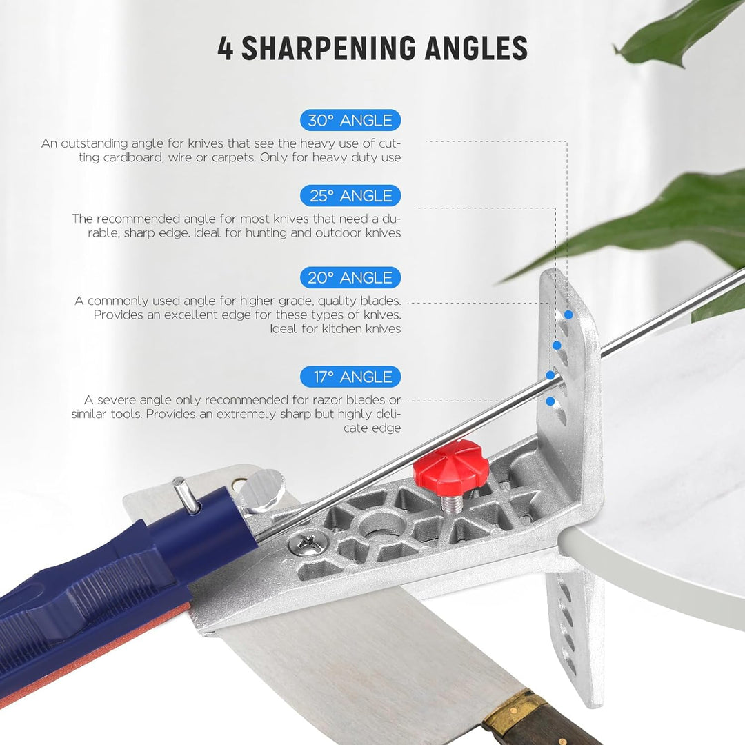 Messerschärfer-Set, Schleifstein-Set, professionelles Küchen-Messerschärfer-Set mit festem Winkel