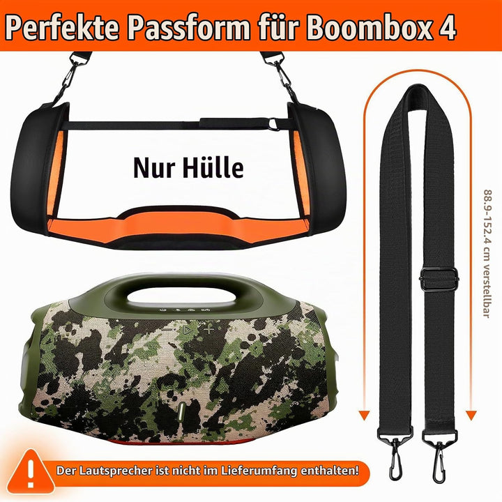 Gurt für JBL Boombox 4, Schultergurt für Bluetooth-Lautsprecher, rutschfeste Tragegurte für tragbare