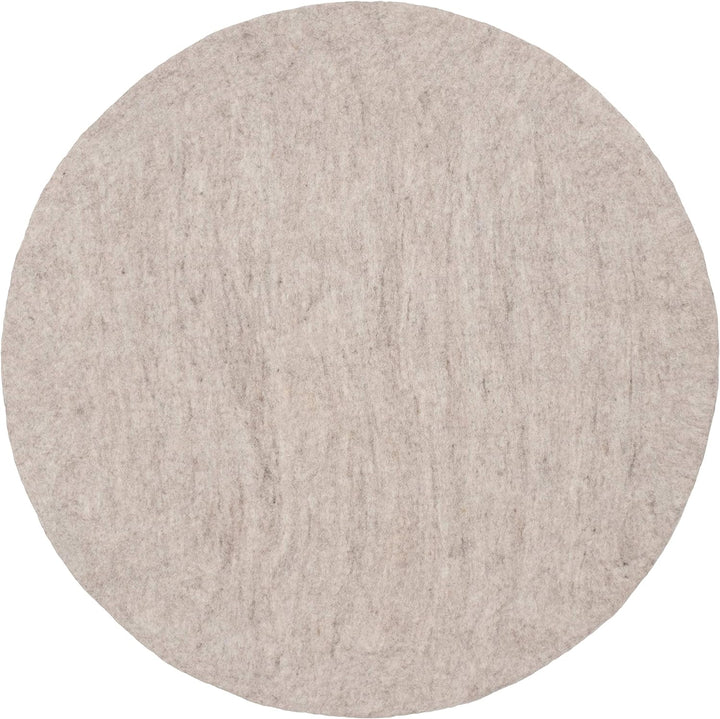myfelt Béla Filzteppich — Ø 90 cm, ideal für Schlaf-, Wohn-, Kinderzimmer, Flur & Bad Beige 90cm Ø,