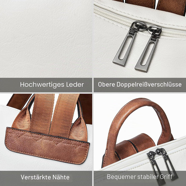 Shrrie rucksack damen elegant geeignet für 15,6Zoll-Notebooks Langlebig wasserdicht Damen aus Leder