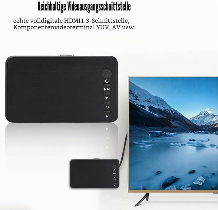 HDMI Multi Media Player, 1080P Full HD Digital Media Player Medienspieler mit Fernbedienung für RM R