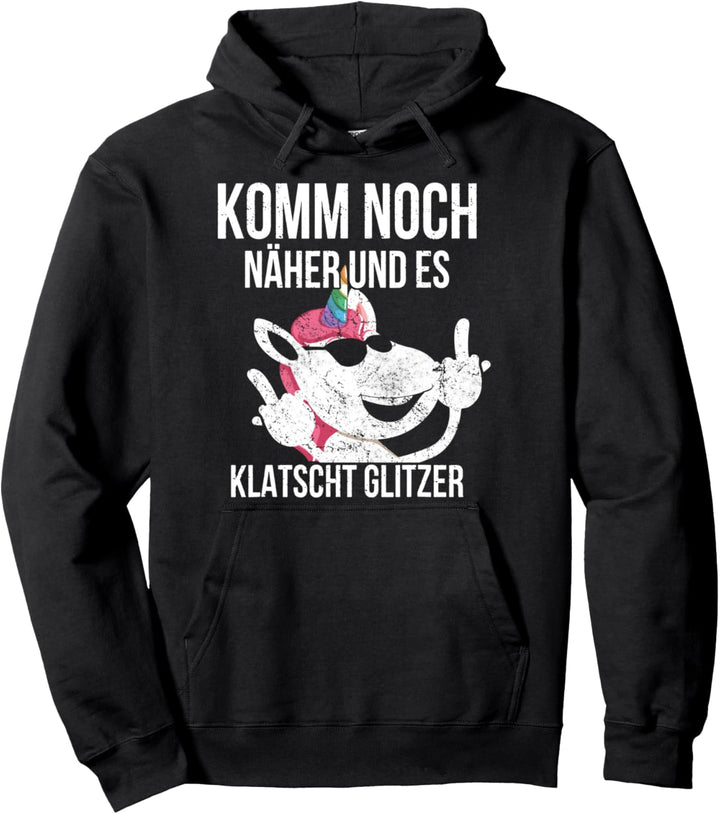 es klatscht Glitzer Jungs Team Regenbogen Einhornspruch Pullover Hoodie