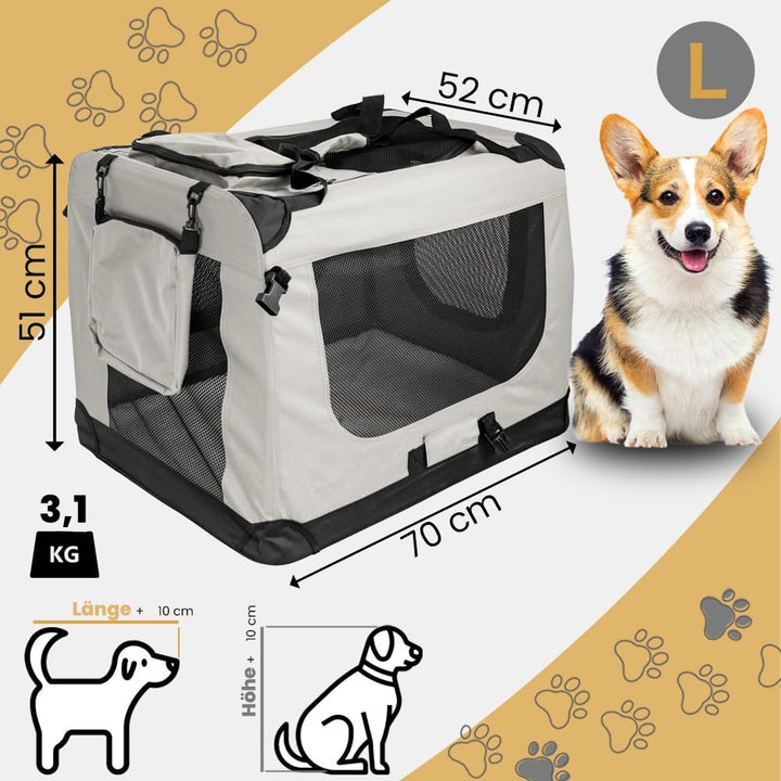 Faltbare Hundebox Transporttasche Transportbox Auto für Katze Hunde Grosse Kleine Box Bag Bed Decke