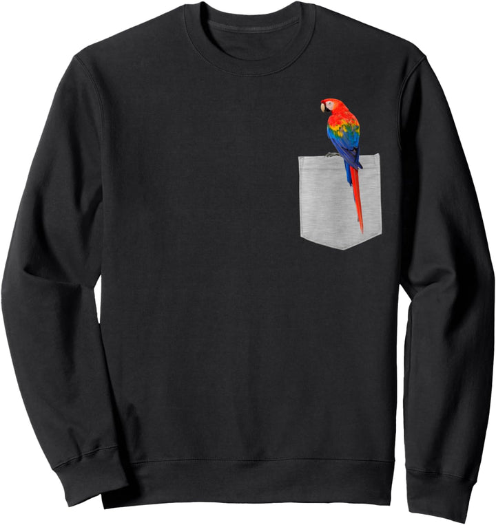 Animal in Your Pocket Hello Macaw Parrot Sweatshirt